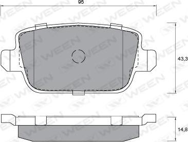 Ween 151-1212 - Kit de plaquettes de frein, frein à disque cwaw.fr