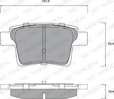 Ween 151-1217 - Kit de plaquettes de frein, frein à disque cwaw.fr