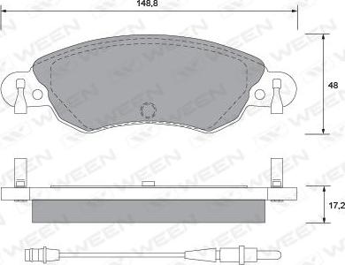 Ween 151-1281 - Kit de plaquettes de frein, frein à disque cwaw.fr