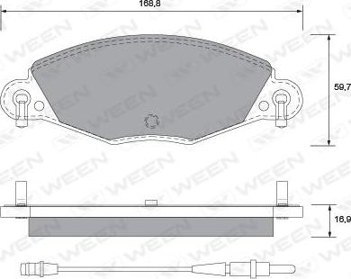 Ween 151-1283 - Kit de plaquettes de frein, frein à disque cwaw.fr