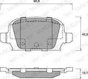 Ween 151-1239 - Kit de plaquettes de frein, frein à disque cwaw.fr