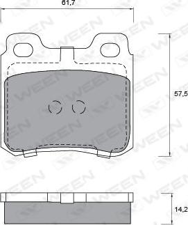 Ween 151-1236 - Kit de plaquettes de frein, frein à disque cwaw.fr