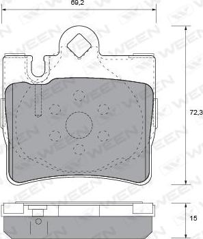 Ween 151-1233 - Kit de plaquettes de frein, frein à disque cwaw.fr