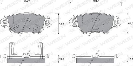 Ween 151-1237 - Kit de plaquettes de frein, frein à disque cwaw.fr