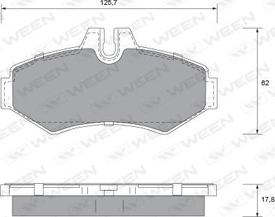 Ween 151-1229 - Kit de plaquettes de frein, frein à disque cwaw.fr