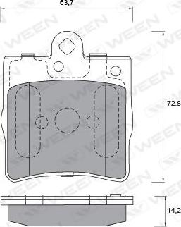 Ween 151-1224 - Kit de plaquettes de frein, frein à disque cwaw.fr