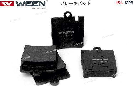 Ween 151-1225 - Kit de plaquettes de frein, frein à disque cwaw.fr