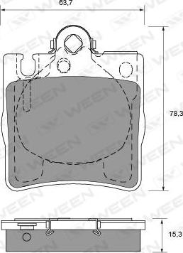 Ween 151-1226 - Kit de plaquettes de frein, frein à disque cwaw.fr