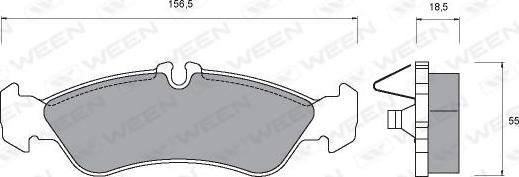 Ween 151-1228 - Kit de plaquettes de frein, frein à disque cwaw.fr