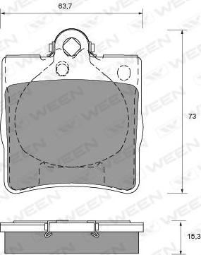 Ween 151-1223 - Kit de plaquettes de frein, frein à disque cwaw.fr