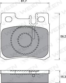 Ween 151-1222 - Kit de plaquettes de frein, frein à disque cwaw.fr