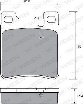 Ween 151-1227 - Kit de plaquettes de frein, frein à disque cwaw.fr