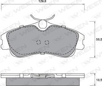 Ween 151-1274 - Kit de plaquettes de frein, frein à disque cwaw.fr