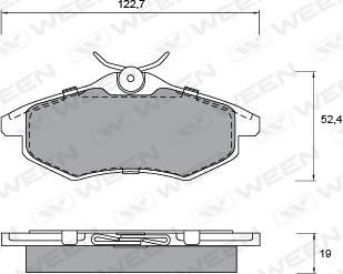 Ween 151-1275 - Kit de plaquettes de frein, frein à disque cwaw.fr