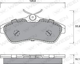 Ween 151-1276 - Kit de plaquettes de frein, frein à disque cwaw.fr