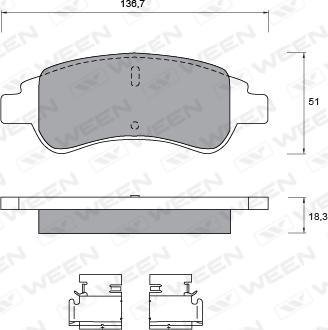 BENDIX 573031 - Kit de plaquettes de frein, frein à disque cwaw.fr