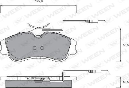 Ween 151-1272 - Kit de plaquettes de frein, frein à disque cwaw.fr