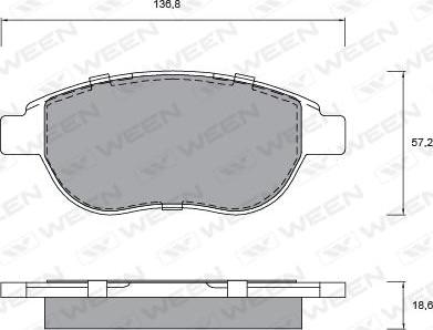 Ween 151-1277 - Kit de plaquettes de frein, frein à disque cwaw.fr