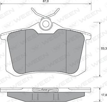 Ween 151-1790 - Kit de plaquettes de frein, frein à disque cwaw.fr