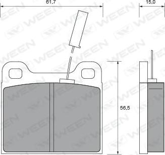 Ween 151-1745 - Kit de plaquettes de frein, frein à disque cwaw.fr