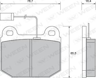 Ween 151-1746 - Kit de plaquettes de frein, frein à disque cwaw.fr