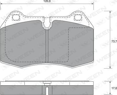 Ween 151-1754 - Kit de plaquettes de frein, frein à disque cwaw.fr