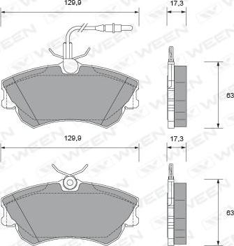 Ween 151-1756 - Kit de plaquettes de frein, frein à disque cwaw.fr