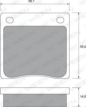 Ween 151-1750 - Kit de plaquettes de frein, frein à disque cwaw.fr