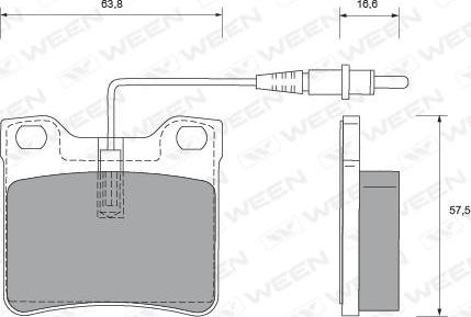 Ween 151-1769 - Kit de plaquettes de frein, frein à disque cwaw.fr