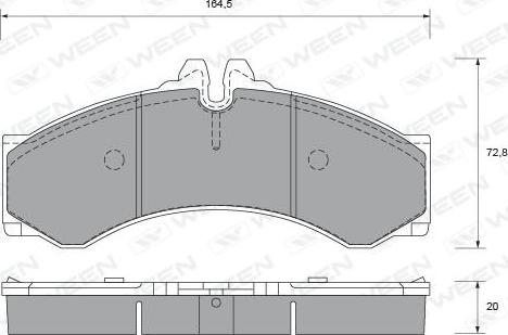 Ween 151-1768 - Kit de plaquettes de frein, frein à disque cwaw.fr