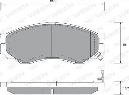 Ween 151-1767 - Kit de plaquettes de frein, frein à disque cwaw.fr