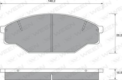 Ween 151-1700 - Kit de plaquettes de frein, frein à disque cwaw.fr