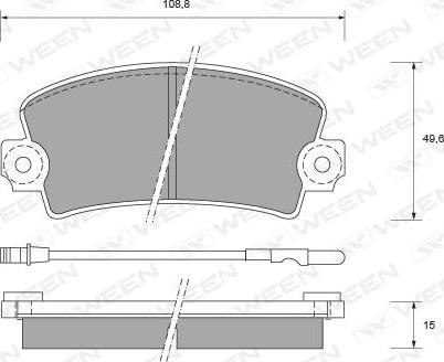 Ween 151-1779 - Kit de plaquettes de frein, frein à disque cwaw.fr