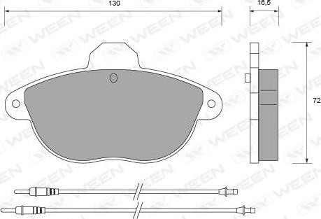 Ween 151-1778 - Kit de plaquettes de frein, frein à disque cwaw.fr