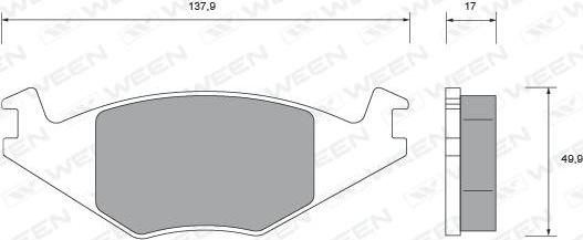 Ween 151-2494 - Kit de plaquettes de frein, frein à disque cwaw.fr