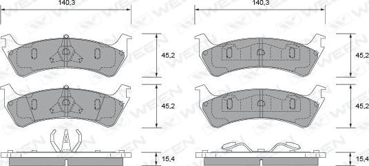 Ween 151-2498 - Kit de plaquettes de frein, frein à disque cwaw.fr