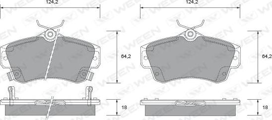 Ween 151-2493 - Kit de plaquettes de frein, frein à disque cwaw.fr