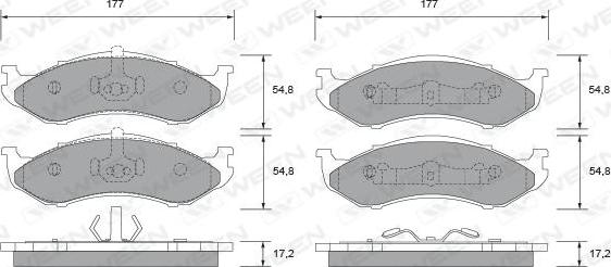 Ween 151-2492 - Kit de plaquettes de frein, frein à disque cwaw.fr