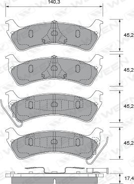 Ween 151-2441 - Kit de plaquettes de frein, frein à disque cwaw.fr