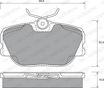 Ween 151-2461 - Kit de plaquettes de frein, frein à disque cwaw.fr