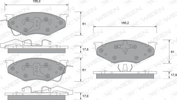 Ween 151-2409 - Kit de plaquettes de frein, frein à disque cwaw.fr