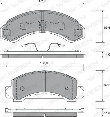 Ween 151-2403 - Kit de plaquettes de frein, frein à disque cwaw.fr