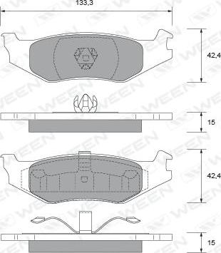 BENDIX 571518B - Kit de plaquettes de frein, frein à disque cwaw.fr