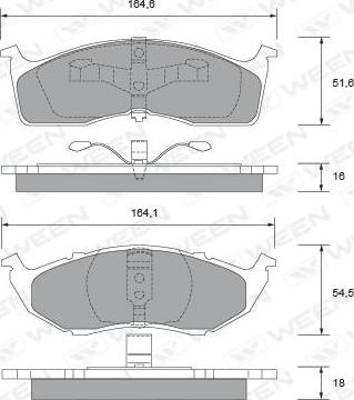 Ween 151-2486 - Kit de plaquettes de frein, frein à disque cwaw.fr