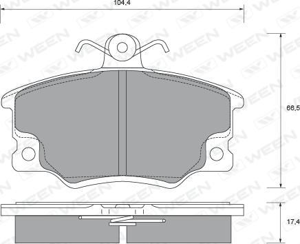 Ween 151-2439 - Kit de plaquettes de frein, frein à disque cwaw.fr