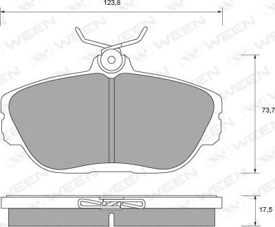 Ween 151-2433 - Kit de plaquettes de frein, frein à disque cwaw.fr