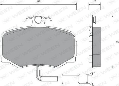 Ween 151-2472 - Kit de plaquettes de frein, frein à disque cwaw.fr