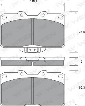 Ween 151-2477 - Kit de plaquettes de frein, frein à disque cwaw.fr