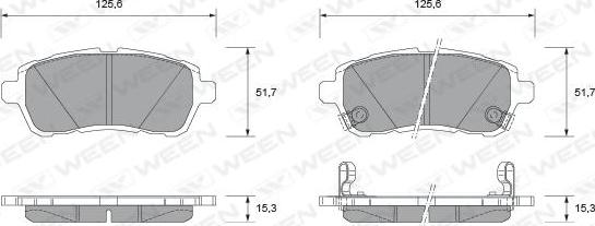 Ween 151-2590 - Kit de plaquettes de frein, frein à disque cwaw.fr