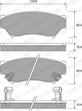 Ween 151-2591 - Kit de plaquettes de frein, frein à disque cwaw.fr